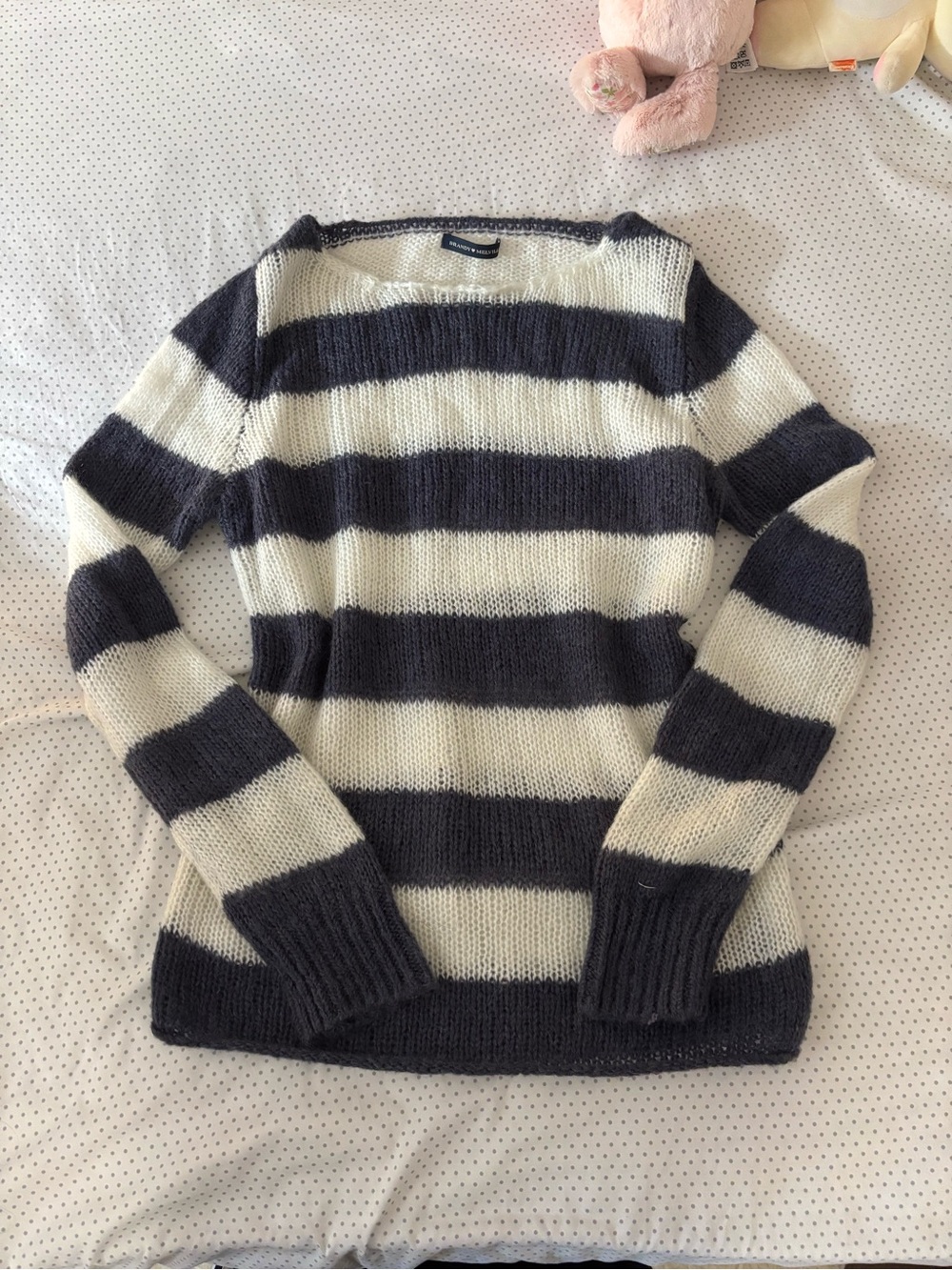 Brandy Melville Striped Mohair Blend Long sleeve sweater